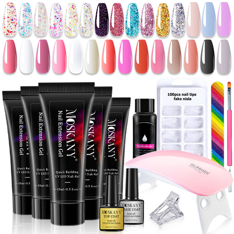 Polygel Nail Kit - Juego completo de Gel de uñas