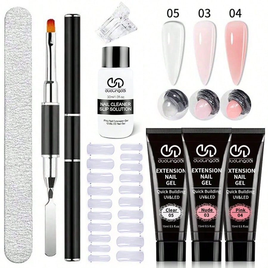 Polygel Nail Kit - 8 unids/set de Gel de extensión