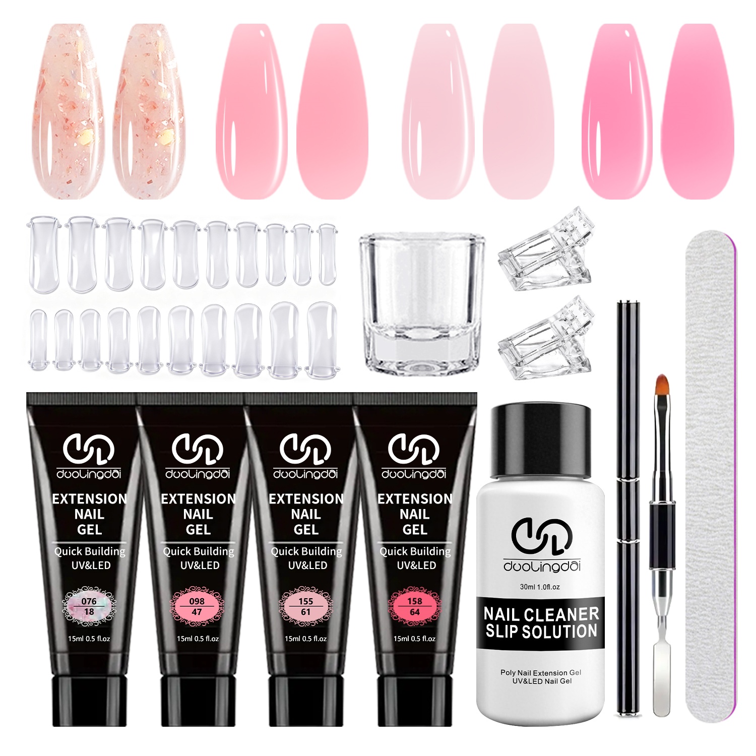 Polygel Nail Kit - Kit de Uñas de Gel Poly
