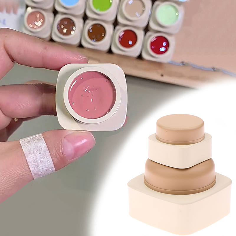 Nail Art Halal - Envases Cuadrados de Plástico Vacíos de