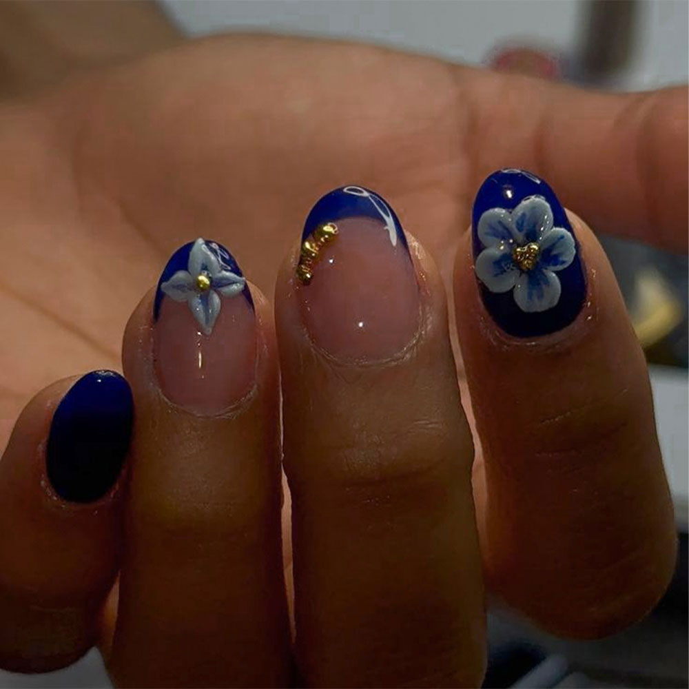 Nail Art Halal - 24 Uñas Postizas Cortas Ovaladas con