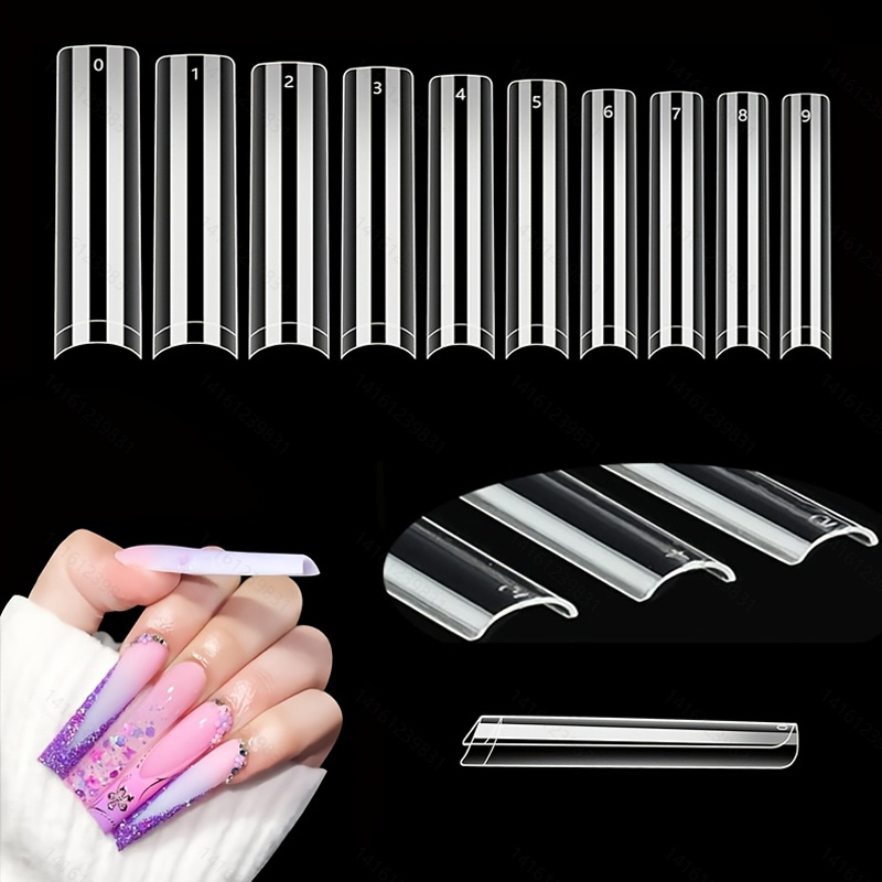 Nail Art Xxl - 500 puntas de uñas sin curva