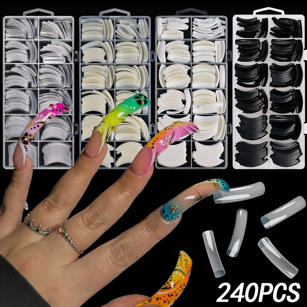 240 uñas postizas cuadradas la - Nail Art Xxl reseña y precio