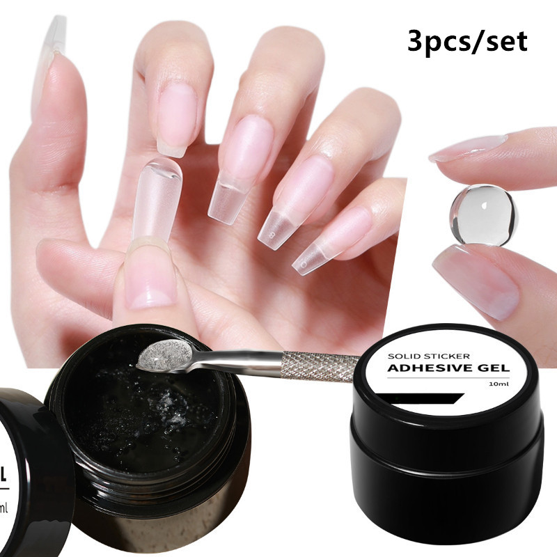 3 unids/set puntas de uñas sól - Nail Art Halal reseña y precio