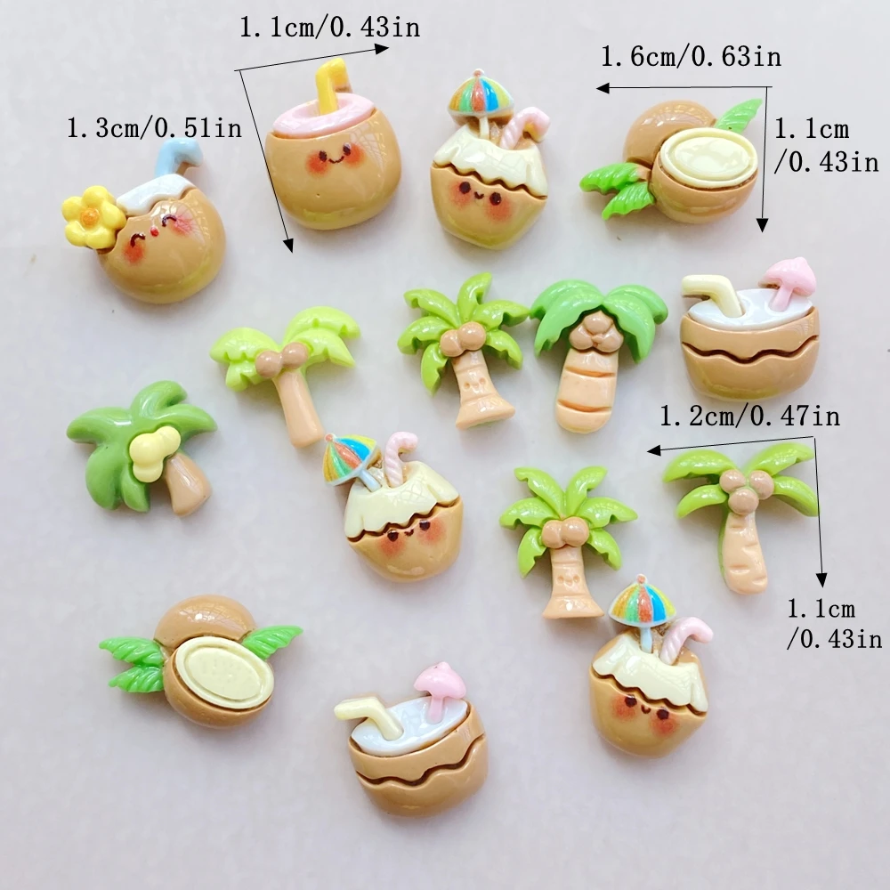 20 piezas de bebida de coco de - Nail Art Motif reseña y precio