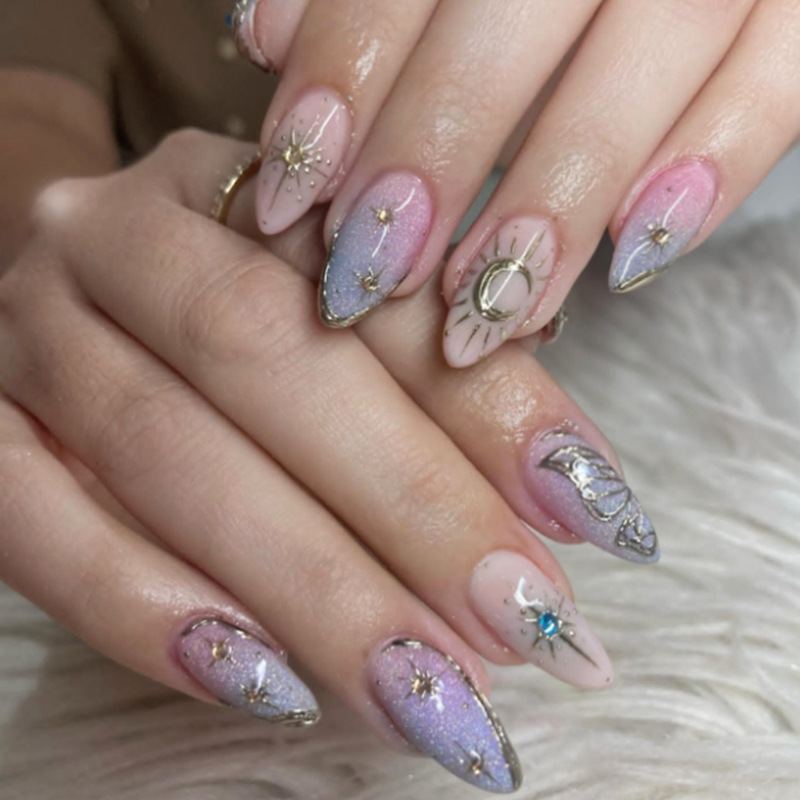 24 Uñas Postizas Adornadas con - Nail Art Y2K reseña y precio