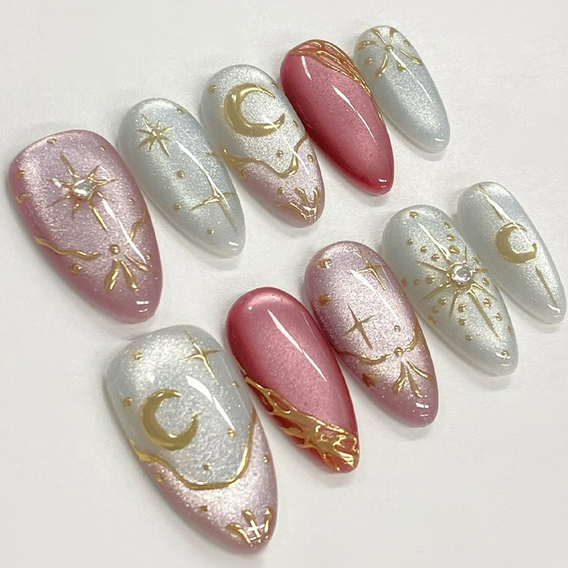 24 Uñas Postizas Adornadas con - Nail Art Y2K reseña y precio