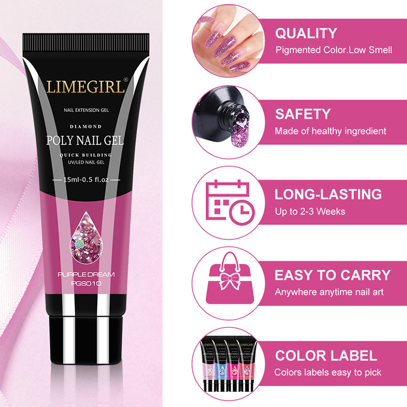 Kit de Gel de uñas de 15ml par - Polygel Nail Kit reseña y precio