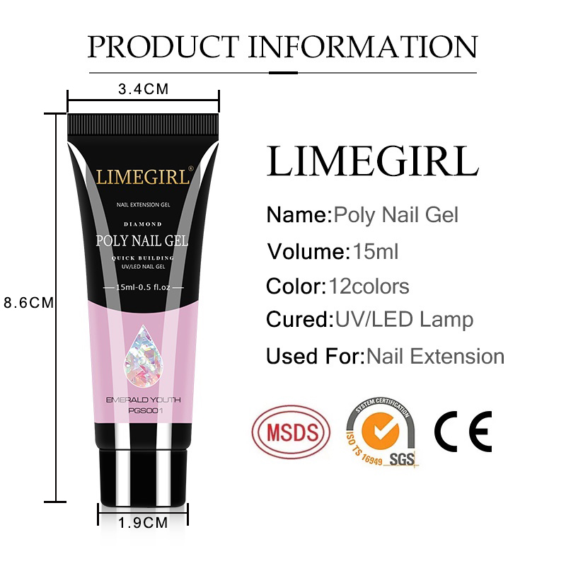 Kit de Gel de uñas de 15ml par - Polygel Nail Kit reseña y precio