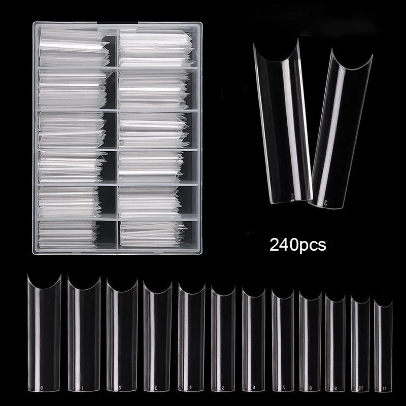 240 unids/caja XXL puntas de u - Nail Art Xxl reseña y precio