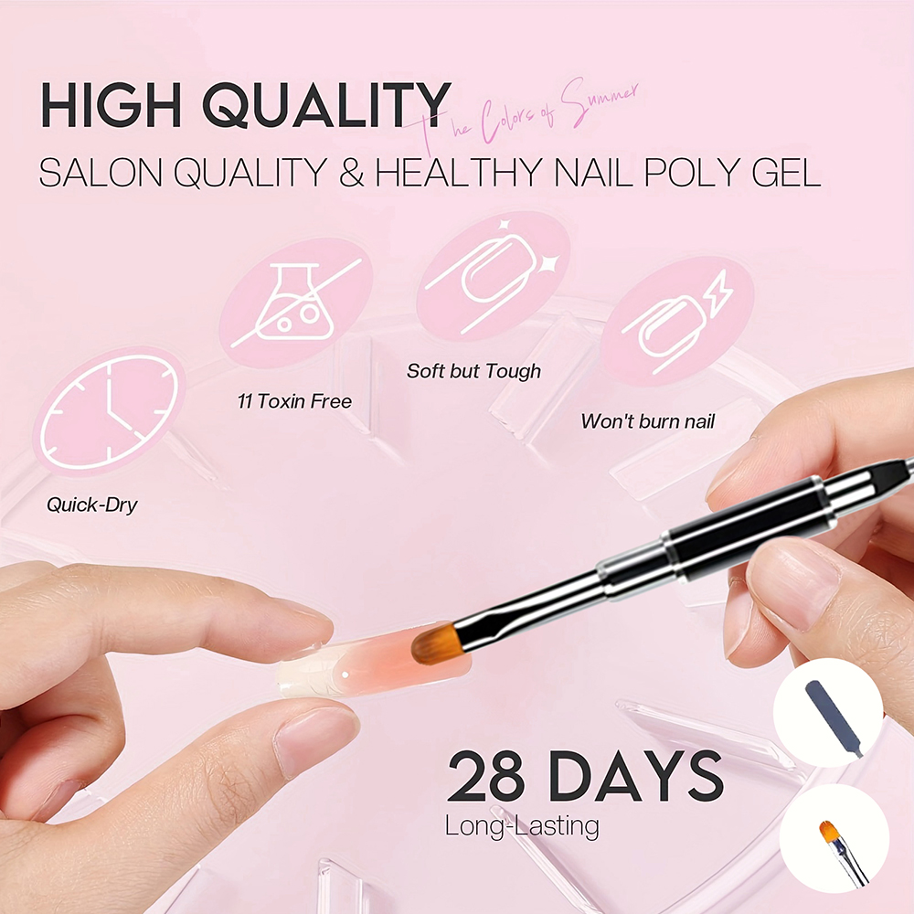 Kit de extensión de uñas de po - Polygel Nail Kit reseña y precio