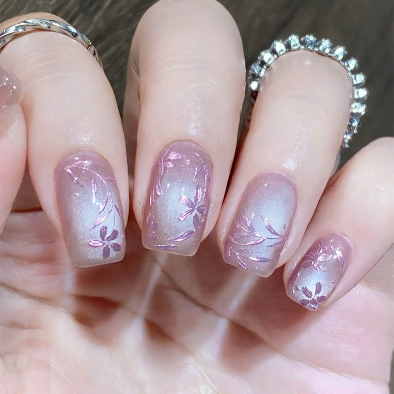 Nueva flor de esmalte púrpura  - Nail Art Y2K reseña y precio