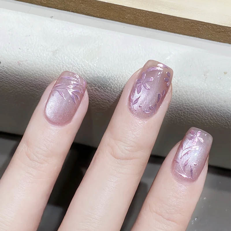 Nueva flor de esmalte púrpura  - Nail Art Y2K reseña y precio