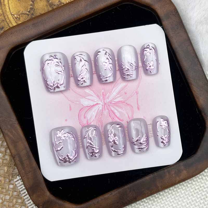 Nueva flor de esmalte púrpura  - Nail Art Y2K reseña y precio