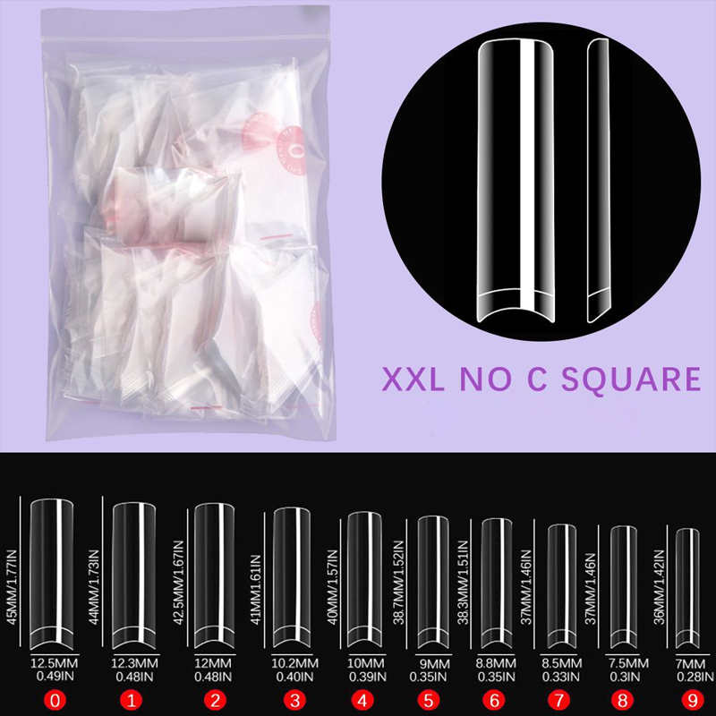 500 Uds XXL No C puntas de uña - Nail Art Xxl reseña y precio