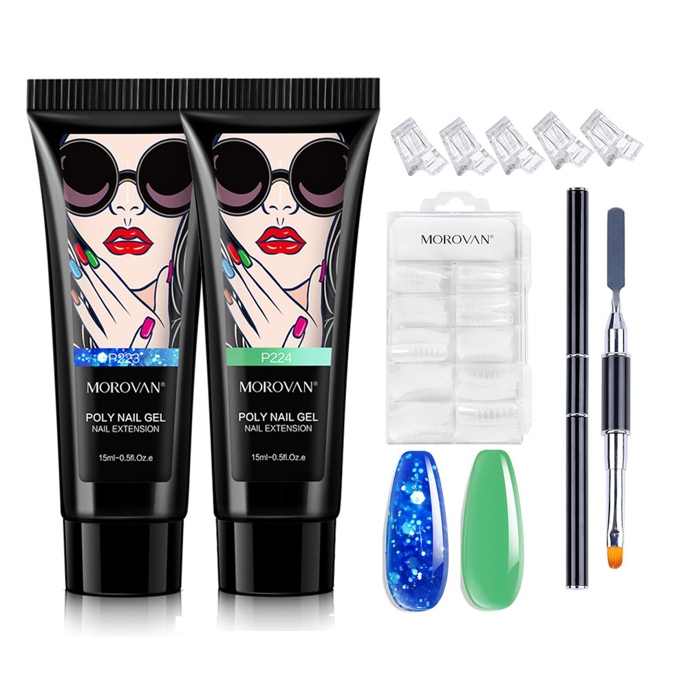 Kit de Gel para uñas postizas, - Polygel Nail Kit reseña y precio