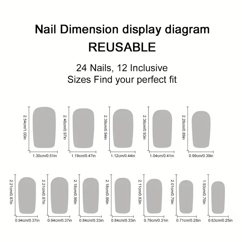 24 Uds. Tira de frotamiento de - Nail Art Y2K reseña y precio