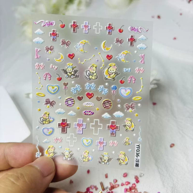 Pegatinas en relieve 3D de dib - Nail Art Motif reseña y precio