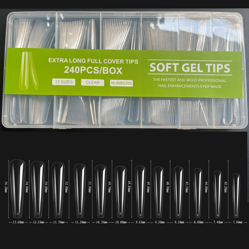 240 Uds XXL uñas postizas uñas - Nail Art Xxl reseña y precio