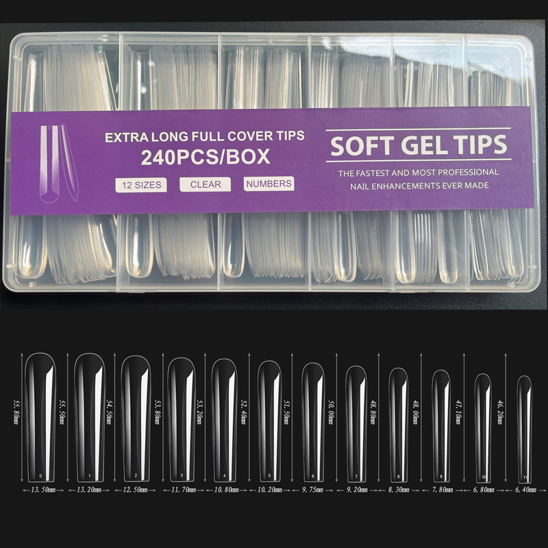 240 Uds XXL uñas postizas uñas - Nail Art Xxl reseña y precio