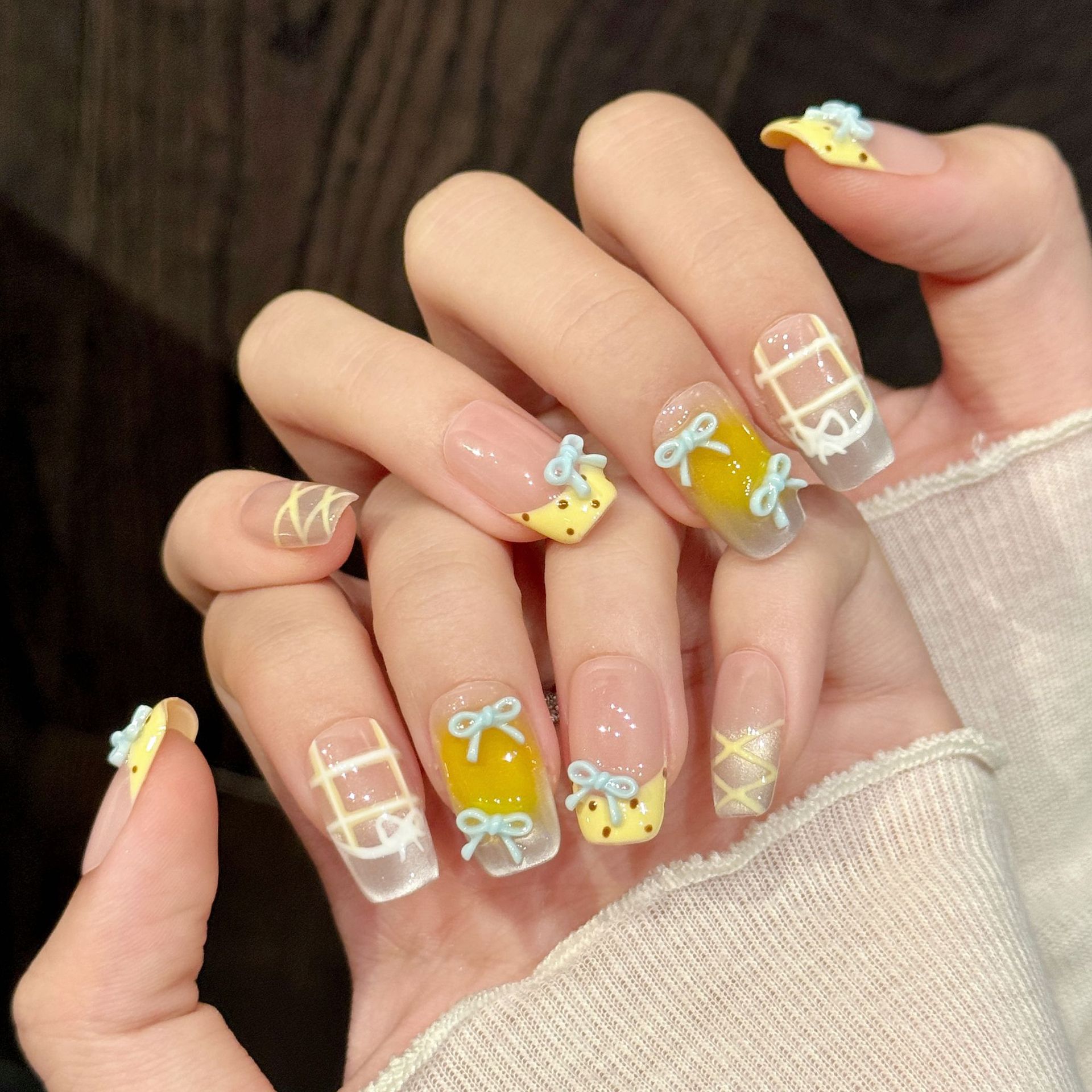 10 Uds. De uñas postizas hecha - Nail Art Y2K reseña y precio