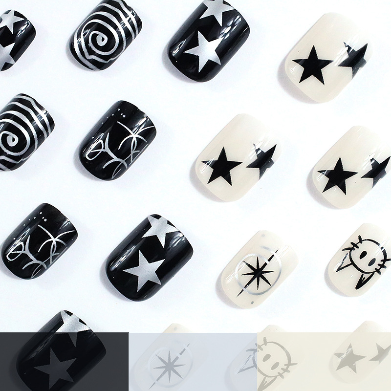24 Uds. de Uñas Postizas Cuadr - Nail Art Y2K reseña y precio