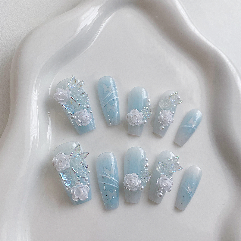 10 piezas de uñas artificiales - Nail Art Y2K reseña y precio