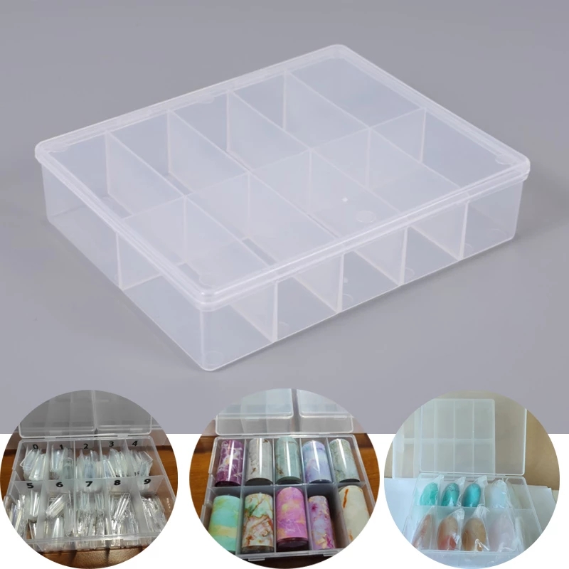 Caja de almacenamiento transpa - Nail Art Motif reseña y precio