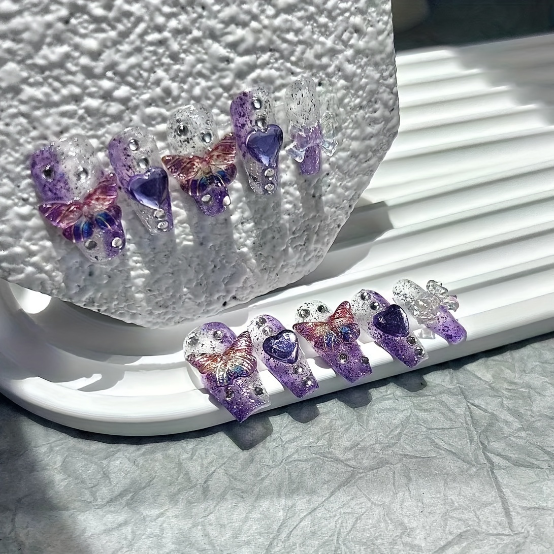 10 piezas de uñas postizas de  - Nail Art Y2K reseña y precio