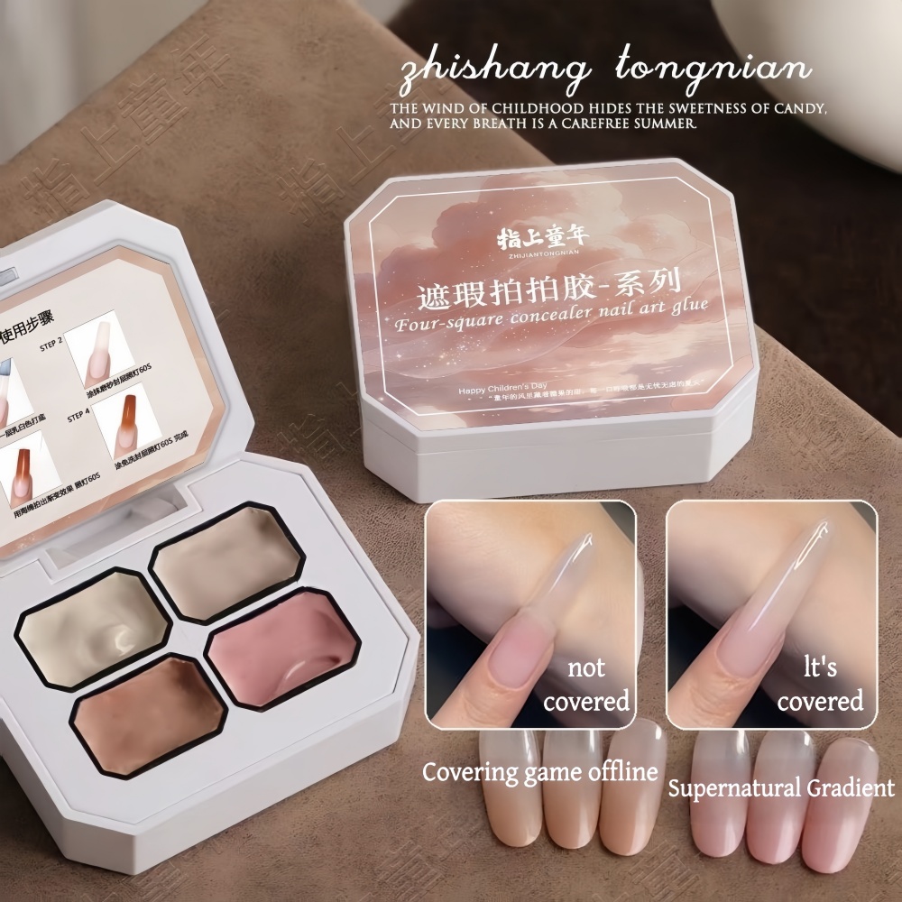 Gel de uñas de 4 colores con d - Nail Art Halal reseña y precio