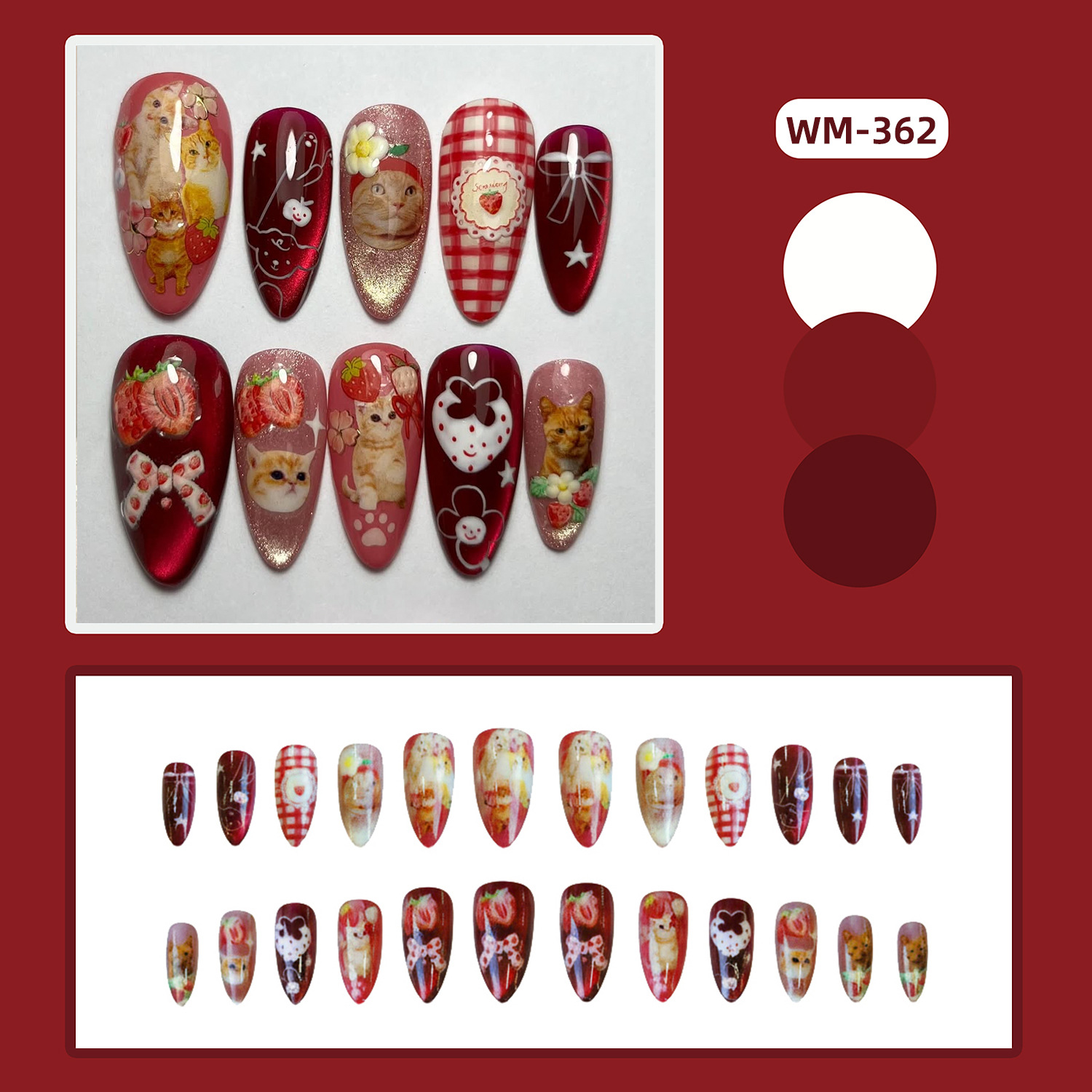 24 Uds. De uñas postizas de es - Nail Art Y2K reseña y precio